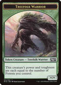 Treefolk Warrior Token - Green - */*