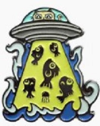 UFO Alien Cat Enamel Pin