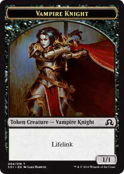 Vampire Knight Token with Lifelink - Black - 1/1