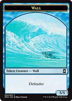 Wall Token with Defender - Blue - 5/5