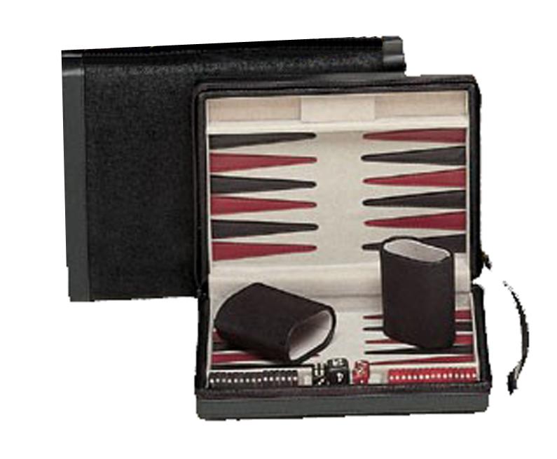 Magnetic Black Suede Backgammon Set - 9 inch (225109)