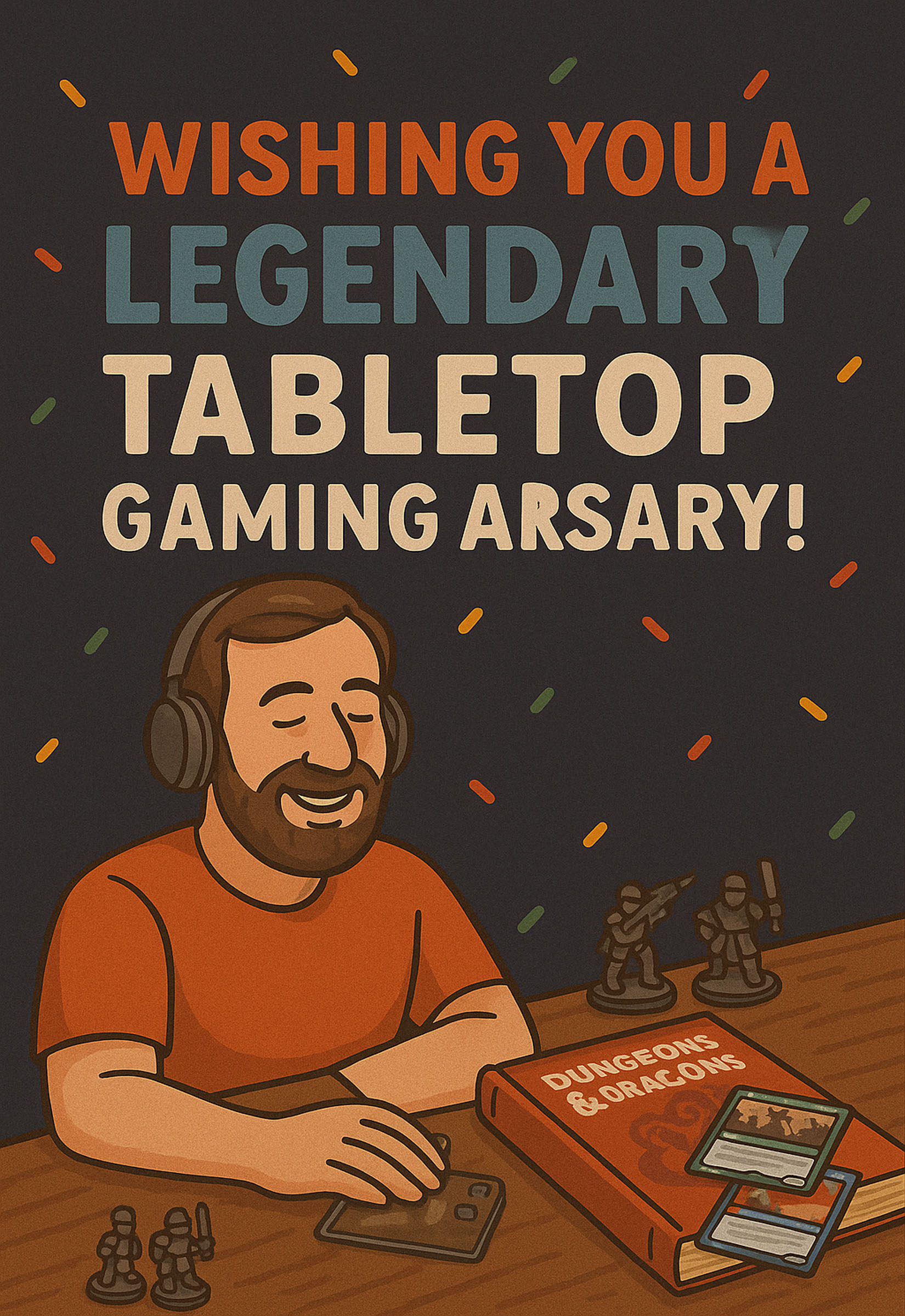 Wishing You a Legendary Tabletop Gaming Anniversary Greeting Card
