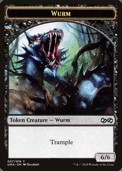 Wurm Token with Trample - Black - 6/6