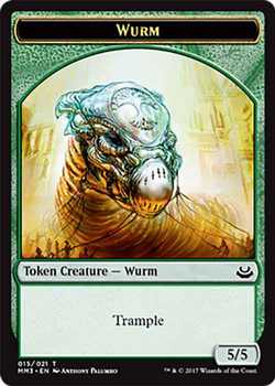 Wurm Token with Trample - Green - 5/5