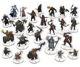 Dungeons and Dragons: Idols of the Realms: 2D Acrylic Minis: Wizards and Warriors