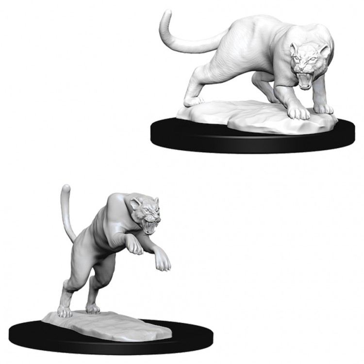 Dungeons and Dragons Nolzurs Marvelous Unpainted Minis: Panther and Leopard W6