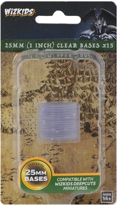 Deep Cuts Unpainted Miniatures: 25mm Round Base (15) Clear