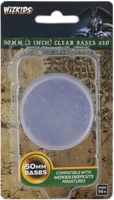 Deep Cuts Unpainted Miniatures: 50mm Round Base (10) Clear