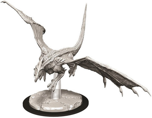 Dungeons and Dragons Nolzurs Marvelous Unpainted Minis: Young White Dragon W9