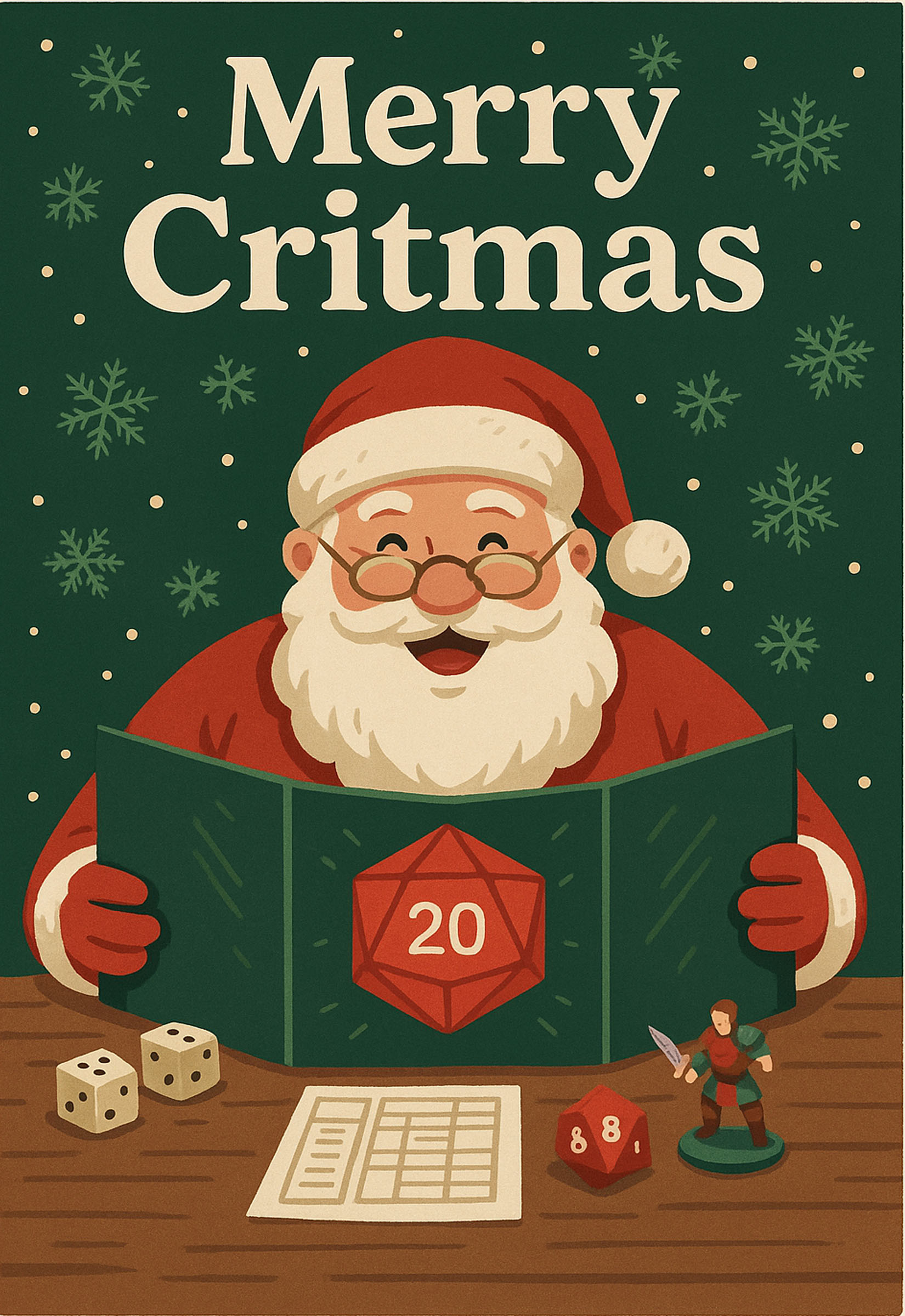 Santa Game Master Christmas Card